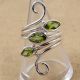 Peridot 925 Sterling Silver Ring Handmade Boho Jewelry