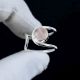 Rose Quartz 925 Sterling Silver Ring Handmade Healing Gemstone