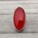 Carnelian Cabochon 925 Sterling Silver Ring Handmade Boho Jewelry