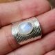 Big Moonstone 925 Sterling Silver Ring Handmade Boho Jewelry