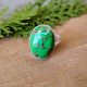 Green Copper Turquoise 925 Sterling Silver Ring Handmade Boho Jewelry