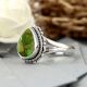 Handmade Green Turquoise Ring 925 Sterling Silver Boho Gemstone Jewelry