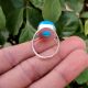Feroza Turquoise 925 Sterling Silver Ring Handmade Boho Jewelry