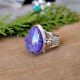 Purple Turquoise 925 Sterling Silver Ring Handmade Boho Jewelry