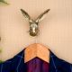 Antique Golden Rabbit Head Aluminum Wall Hook