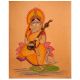 Hand Painted Goddess Saraswati Vintage Paper Painting