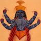 Hindu God in Turtle Mouth Majestic Paper Painting