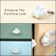 White Handmade Ceramic Cloud Shape Drawer Knob