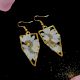 Pressed Flower Resin Earrings with Gold Frame