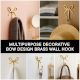 Elegant Bow Design Brass Wall Hook – Decorative & Functional Hanging Hook for Home Decor-Pack of 3