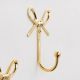 Elegant Bow Design Brass Wall Hook – Decorative & Functional Hanging Hook for Home Decor-Pack of 3