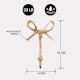 Elegant Bow Design Brass Wall Hook – Decorative & Functional Hanging Hook for Home Decor-Pack of 3
