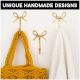 Elegant Bow Design Brass Wall Hook – Decorative & Functional Hanging Hook for Home Decor-Pack of 3