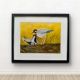 Handpainted Elegant Waterfowl Pair on Golden Field