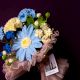 Sky Blue Crochet Bouquet With Pastel Blooms