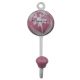 Pink Flower Decorative Wall Hooks