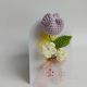 Lavender Crochet Tulip With Cream Blossom Tulle