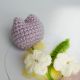 Lavender Crochet Tulip With Cream Blossom Tulle