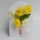 Cheery Yellow Crochet Floral Spray With Pearls