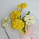 Cheery Yellow Crochet Floral Spray With Pearls