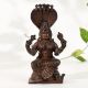 Vintage Copper Goddess Mariamman Statue with Serpent Canopy