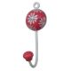 Red Floral Decorative Wall Hooks