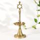 Vintage Brass Oil Lamp Stand in South Indian Art