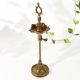 Traditional Brass Oil Lamp with Adjustable Height for Rituals