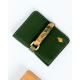 Vegan Leather Cardholder With Gold Clasp