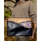 Black Crossbody Vegan Leather Laptop Sleeve