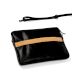 Black Crossbody Vegan Leather Laptop Sleeve