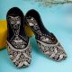 Handcrafted Embroidered Black Beige Jutti for Festive