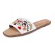 Colorful Canvas Slip with Floral Comfort Strap