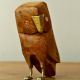 Handcarved Wooden Owl Figurines Sculpture Pair Of 2