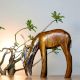 Natural Wood Deer Sculpture Rustic Home Decor