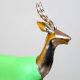 Handcrafted Green Mango Wooden Metal Deer Figurine