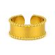 Demi Fine 18K Gold Plated Adjustable Beaded Band Ring