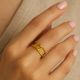 Adjustable 18K Gold Plated Modern Chunky Band Ring