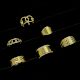 18K Gold Plated Minimal Adjustable Ring Stack Set
