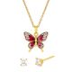 Elegant 18K Gold Plated Butterfly Necklace Set