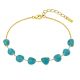 Blue Crystal Charm 18K Gold Plated Bracelet