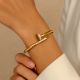 18K Gold Plated Studded Nail Kada Bracelet