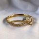 18K Gold Plated Twisted Rope Textured Kada