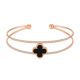 18K Rose Gold Plated Black Floral Inspired Kada