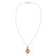 Pearl Chain Necklace with Geometric Kundan Drop Pendant