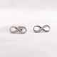 925 Sterling Silver Infinity CZ Stud Earrings