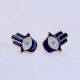925 Sterling Silver Hamsa Protection Stud Earrings