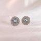 925 Sterling Silver Oval Evil Eye Earrings