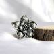 Sterling Silver Classic Flower Cocktail Adjustable Ring