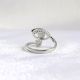 Sterling Silver Light Blue Evil Eye Designer Ring